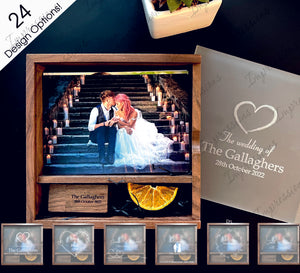 Frosted Acrylic 6x4 Walnut Wooden Photography Presentation Box + USB Flash Drive