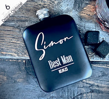 Load image into Gallery viewer, Best Man Groomsman Wedding 6 OZ Flask