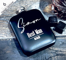 Load image into Gallery viewer, Best Man Groomsman Wedding 6 OZ Flask