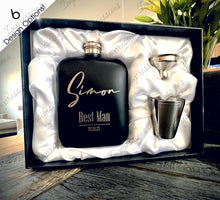 Load image into Gallery viewer, Best Man Groomsman Wedding 6 OZ Flask