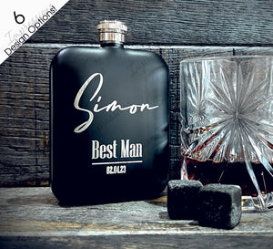 Best Man Groomsman Wedding 6 OZ Flask