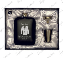 Load image into Gallery viewer, Best Man Groomsman Wedding 6 OZ Flask