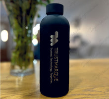Load image into Gallery viewer, Black Personalised 500ml Stainless Steel Water Bottle Vacuum Insulated Flask