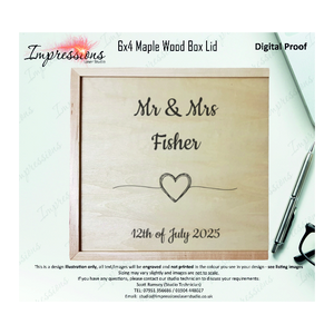 Maple Wood 6x4 Photography Wedding Photo Presentation Box