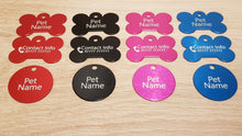 Load image into Gallery viewer, Aluminum Coloured Bone Pet Tags