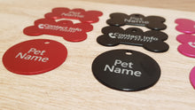 Load image into Gallery viewer, Aluminum Coloured Bone Pet Tags