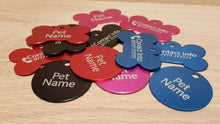 Load image into Gallery viewer, Aluminum Coloured Bone Pet Tags