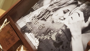 Walnut Wood & Acrylic 6x4 Photography Presentation Box + USB Logo Engraved