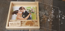 Load image into Gallery viewer, Maple Wood &amp; Acrylic 6x4 Photography Presentation Box + USB Logo Engraved