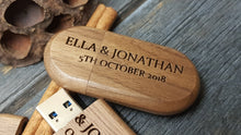 Load image into Gallery viewer, Wooden Walnut Pebble USB Flash Drive