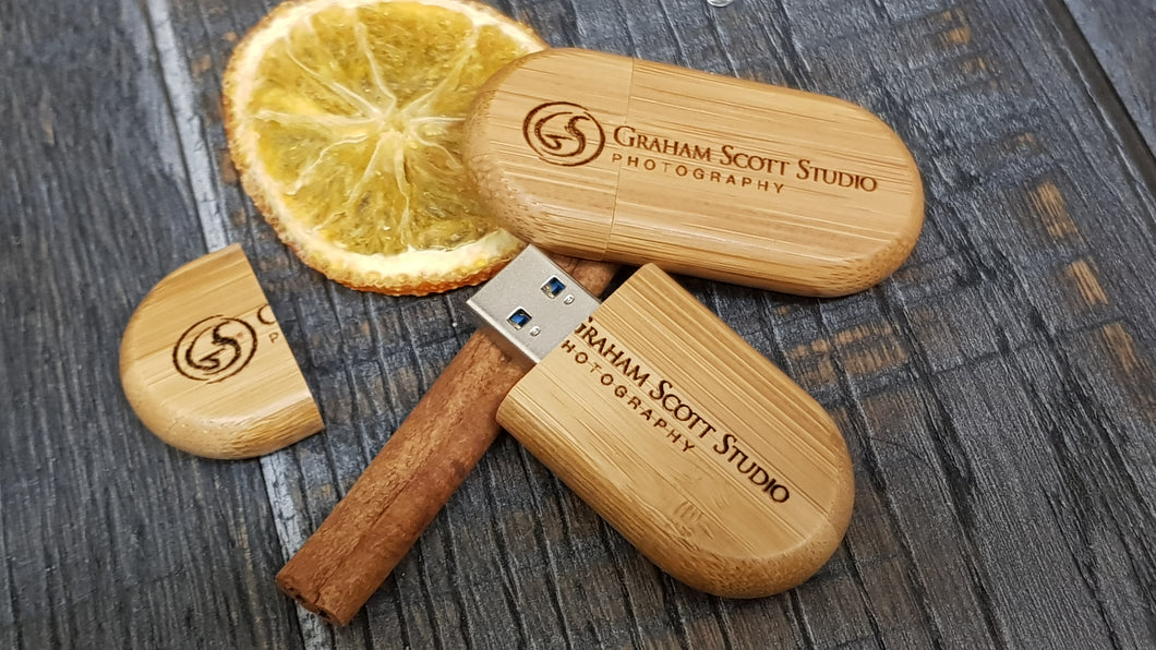 Bamboo Wooden Pebble USB Flash Drive