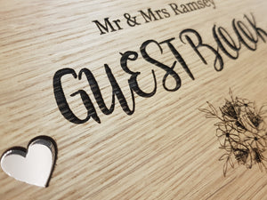 Oak Guest Book Sign