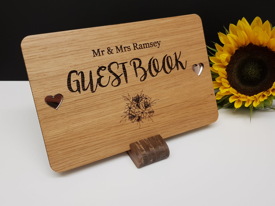 Oak Guest Book Sign