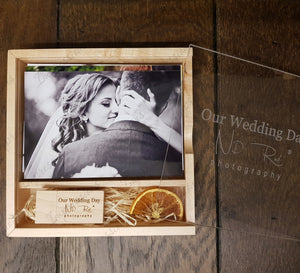 Maple Wood & Acrylic 6x4 Photography Presentation Box + USB Logo Engraved