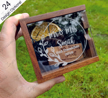 Load image into Gallery viewer, Walnut Block USB + Wooden Box with Acrylic Display Sliding LID