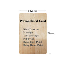 Load image into Gallery viewer, Personalised Laser Engraved Wooden Card Plaque Gift