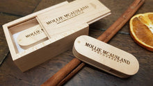 Load image into Gallery viewer, Natural Wood Oval Swivel USB Flash Drive + Gift Box