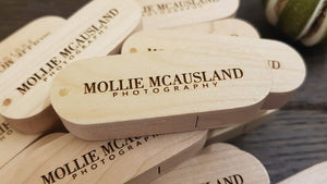 Natural Wood Oval Swivel USB Flash Drive
