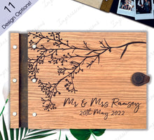 Load image into Gallery viewer, Wooden Oak Veneer Wedding Guest Book Album