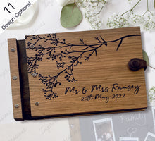 Load image into Gallery viewer, Wooden Oak Veneer Wedding Guest Book Album