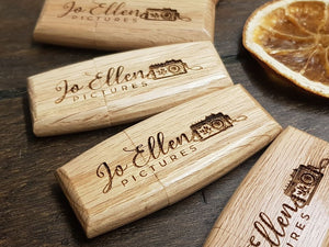 Natural Oak Effect Solid Wooden Portable Flash Drive Pen/Memory Stick