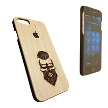 Load image into Gallery viewer, Skull Beard Pattern Engraved Real Wood iPhone 6/7 Case