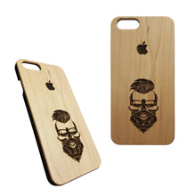 Load image into Gallery viewer, Skull Beard Pattern Engraved Real Wood iPhone 6/7 Case