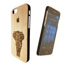 Load image into Gallery viewer, Elephant Pattern Engraved Real Wood iPhone 6/7 Case