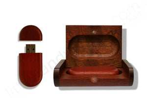 Red Wood USB Flash Drive + Gift Box - littlehandythings.com - 2