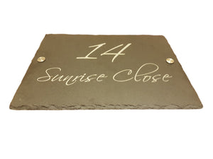 Personalised Slate House Name Number Sign Office Plaque