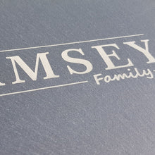 Load image into Gallery viewer, Personalised Design Your Own Family Name Slate Placemat and Coaster Set Laser Engraved