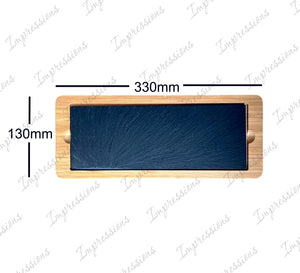 SUSHI Bamboo Slate Rectangle Service Board Platter Plate 330mm x 130mm