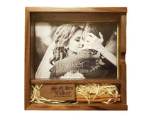 Load image into Gallery viewer, Walnut Wood &amp; Acrylic 6x4 Photography Presentation Box + USB Logo Engraved