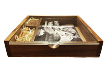 Load image into Gallery viewer, Walnut Wood &amp; Acrylic 6x4 Photography Presentation Box + USB Logo Engraved