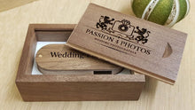 Load image into Gallery viewer, Natural Wood Oval Swivel USB Flash Drive + Gift Box
