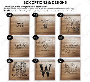 6x4 Walnut Wooden Photography Presentation Box + USB Flash Drive No